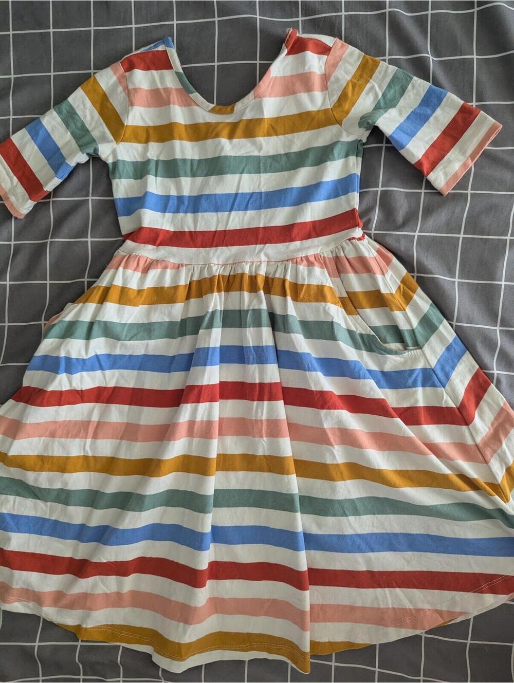 Hanna striped skater dress